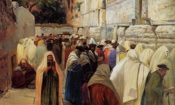Gustav Bauernfiend : Jews at the Wailing Wall